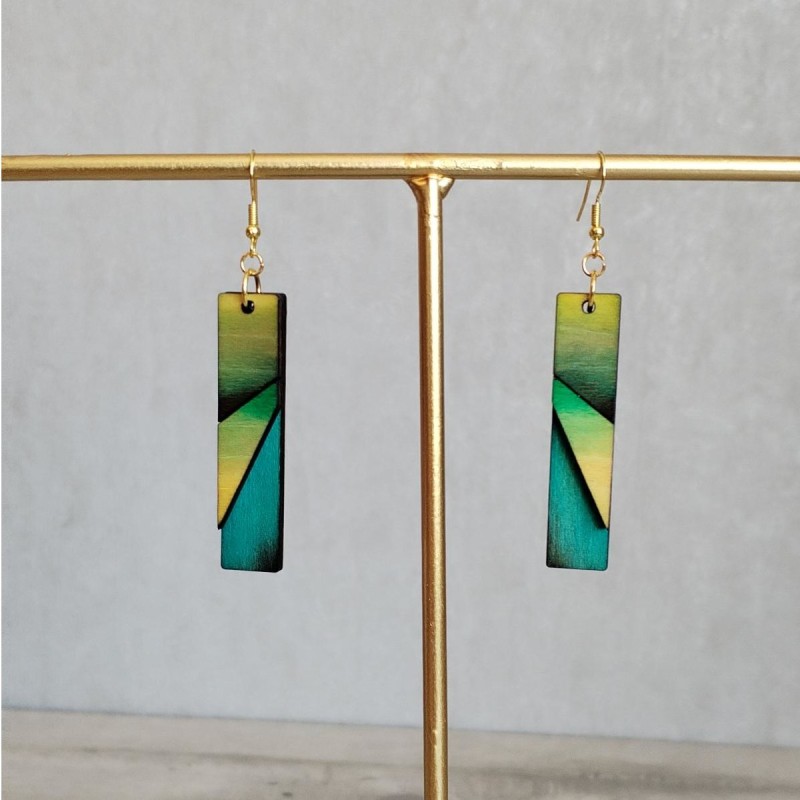 Boucles d'oreille "Ao" - bleu