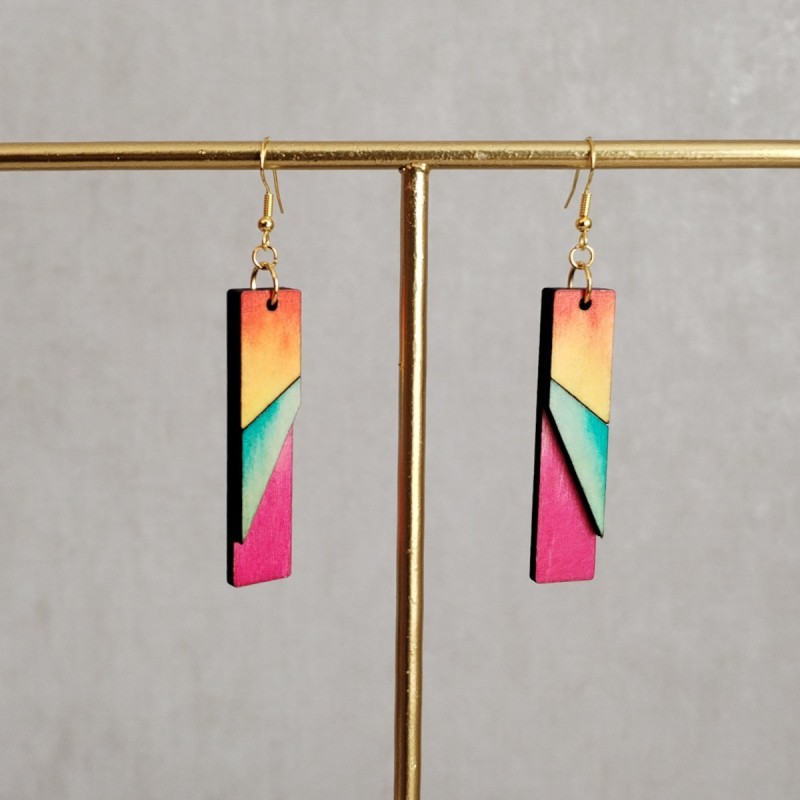 Boucles d'oreille "Ao" - rose