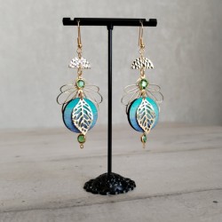 Boucles d'oreille "Mio" bleu