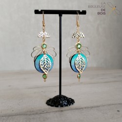 Boucles d'oreille "Mio" bleu