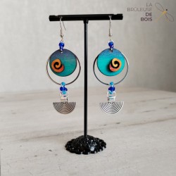 Boucles d'oreille "Niko" bleu