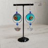 Boucles d'oreille "Niko" bleu